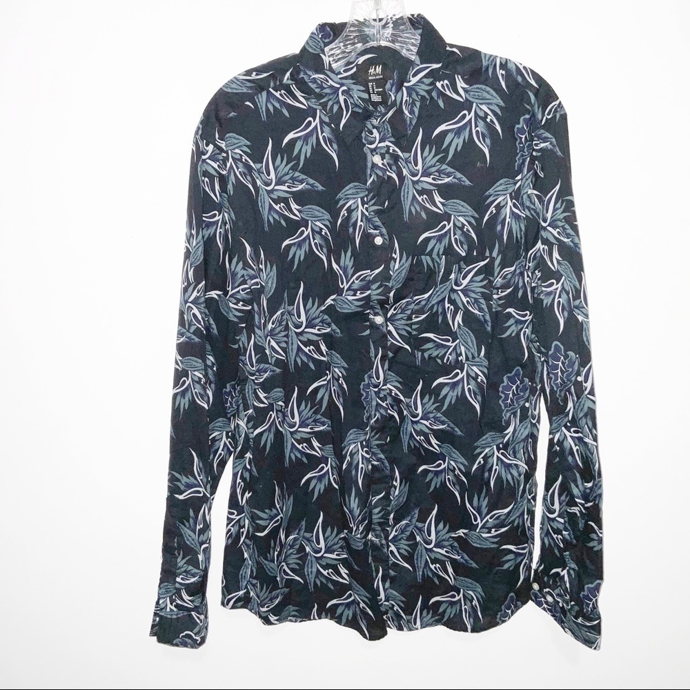 Leaf Print Button Down - image 2